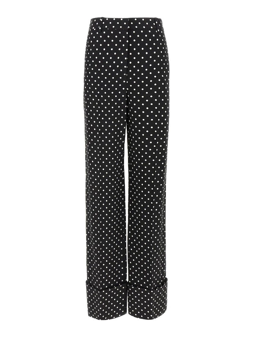 Bicolor Viscose Casual Pants
