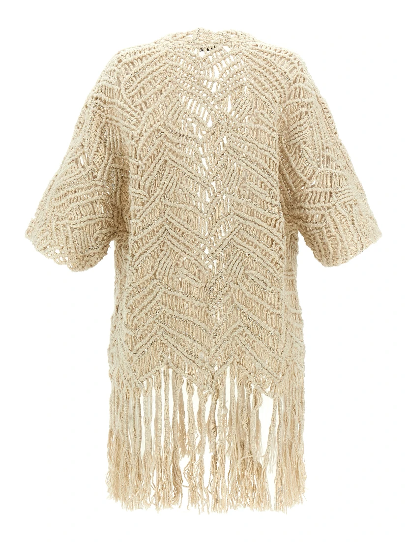 Beige Silk Cardigan