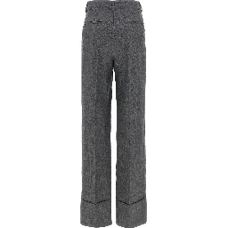 Gray Virgin Wool Dress Pants