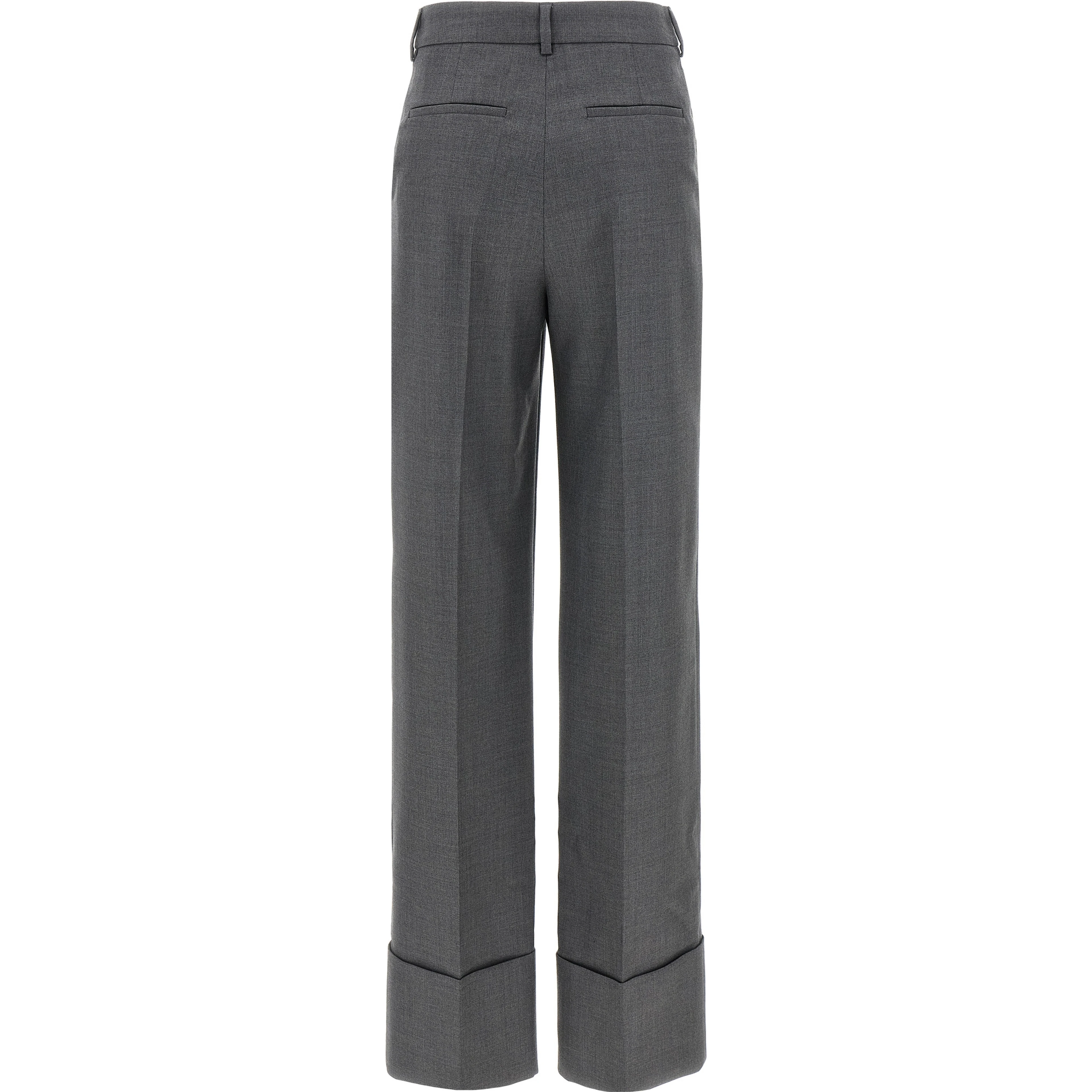 Gray Virgin Wool Dress Pants