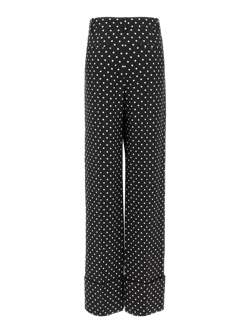 Bicolor Viscose Casual Pants