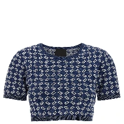 Blue Viscose T-Shirt