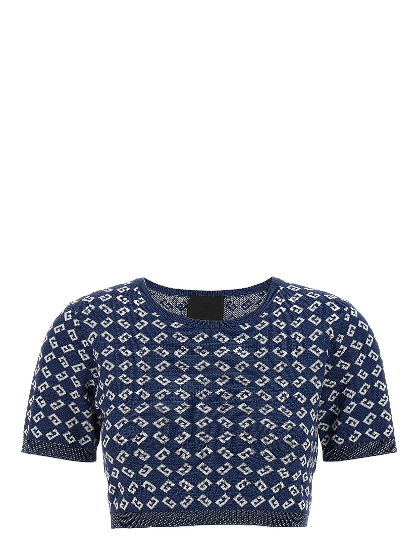 Blue Viscose T-Shirt