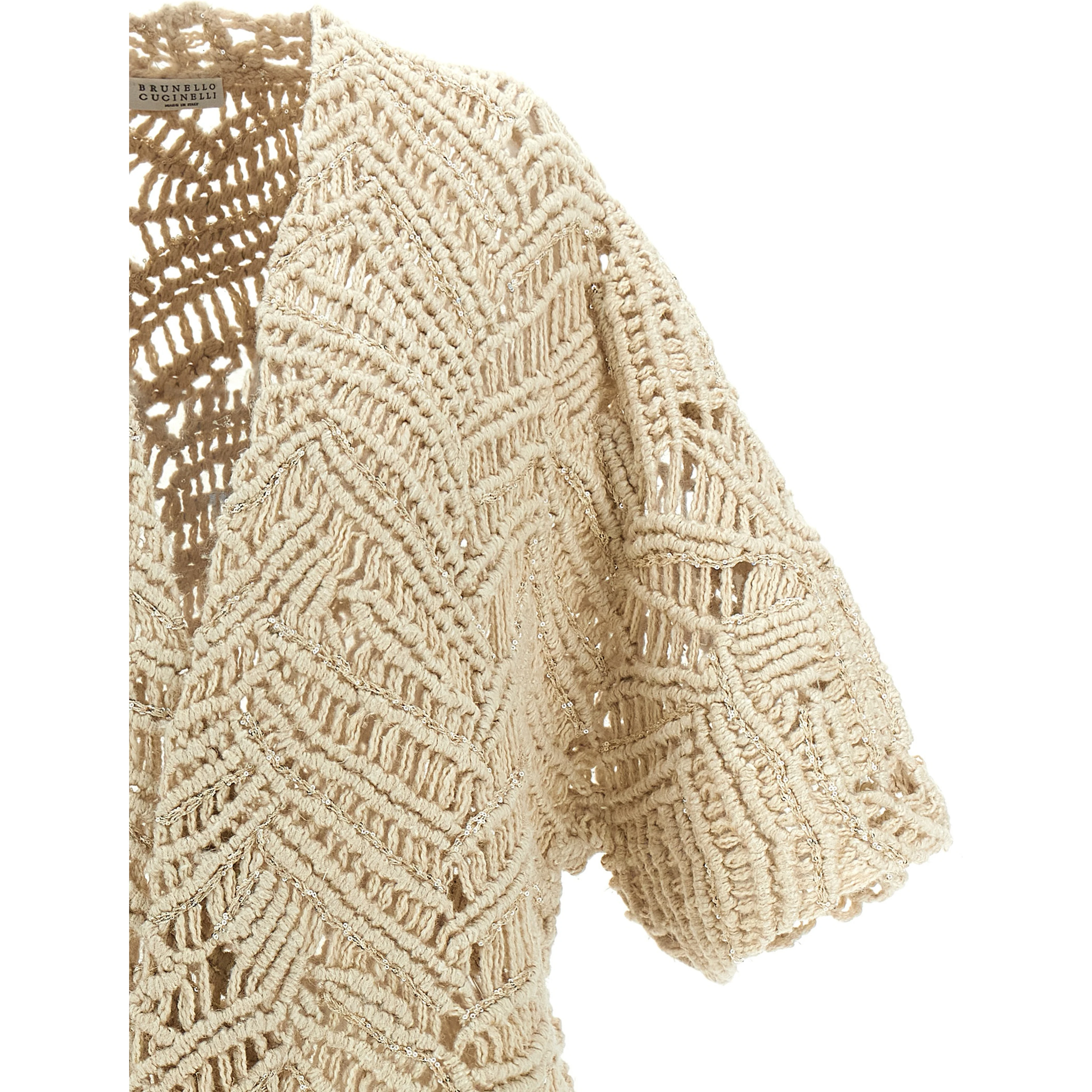Beige Silk Cardigan
