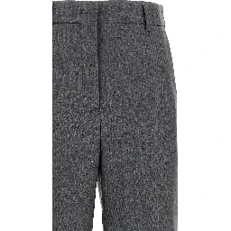 Gray Virgin Wool Dress Pants