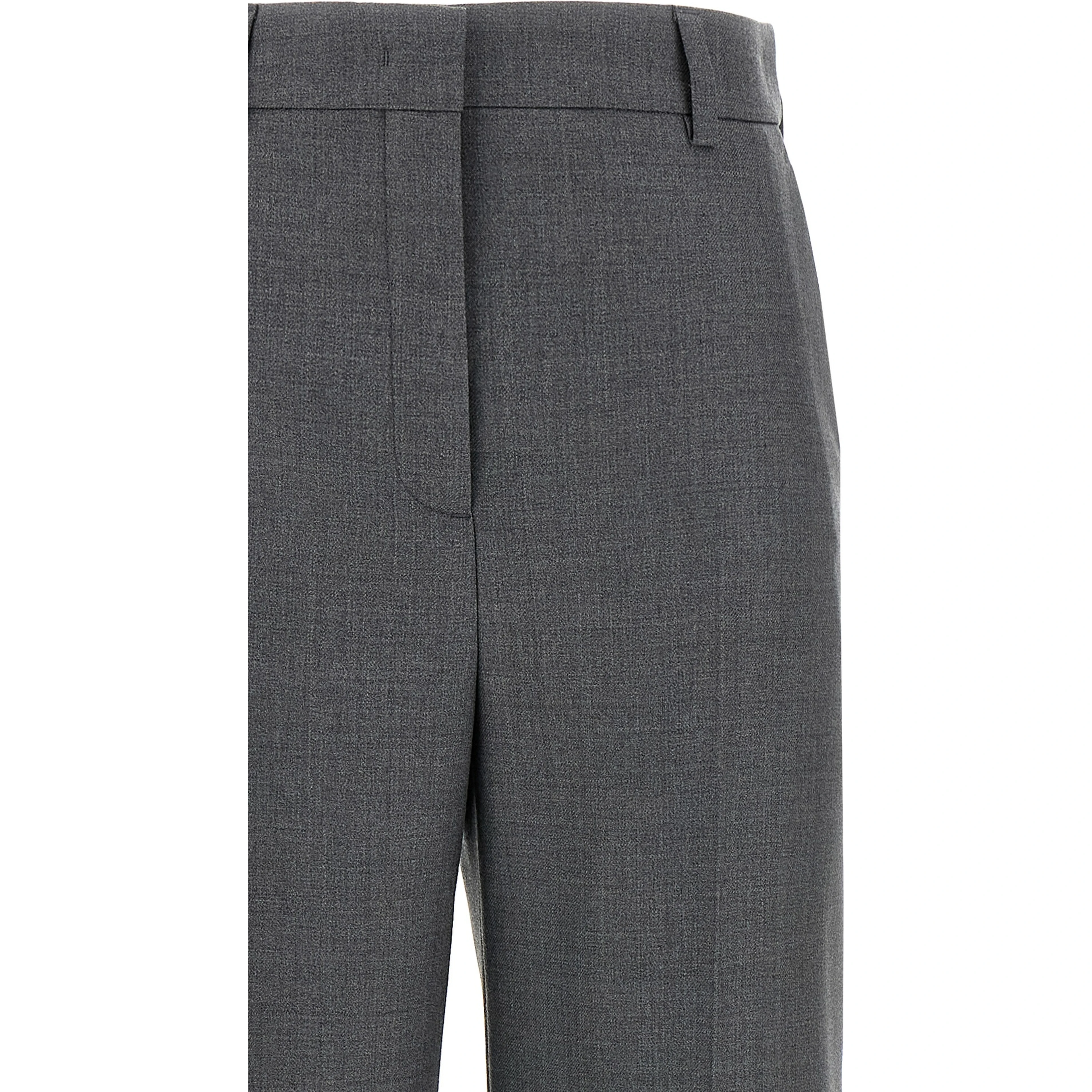 Gray Virgin Wool Dress Pants