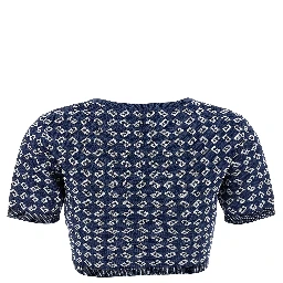 Blue Viscose T-Shirt