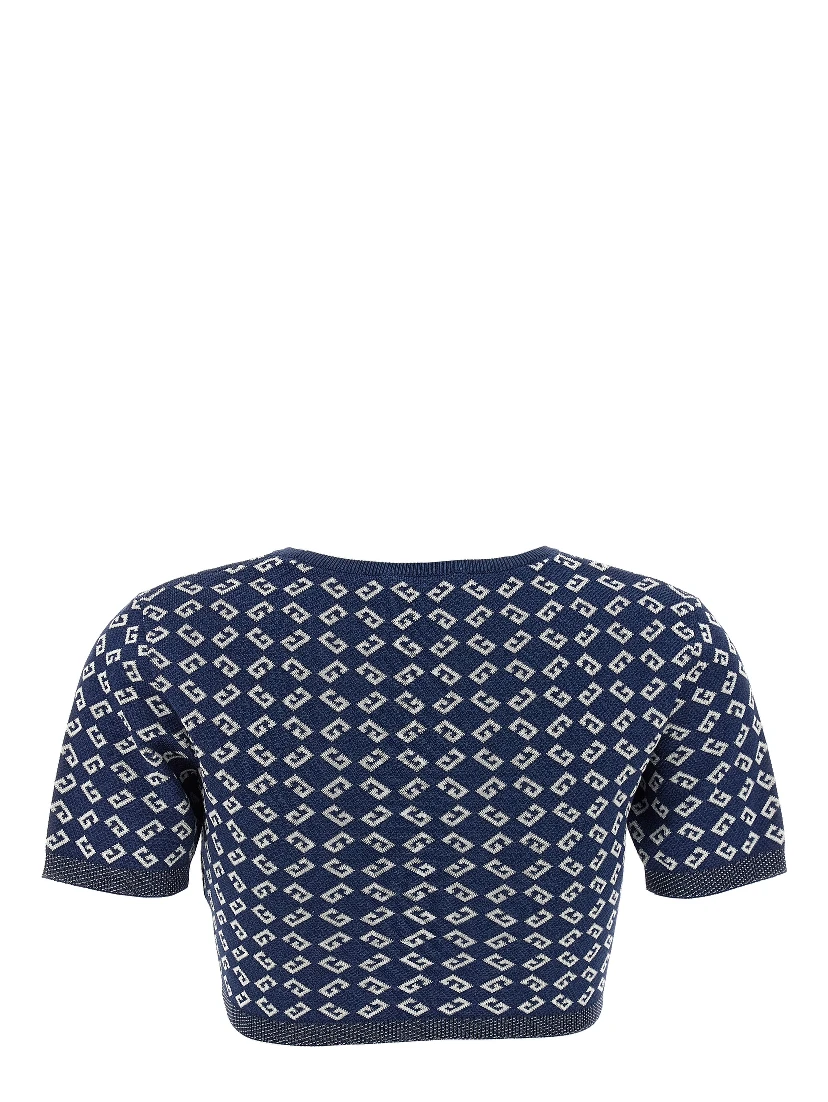 Blue Viscose T-Shirt