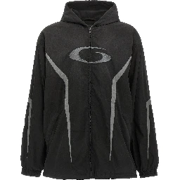 Black Polyester Shell Jacket