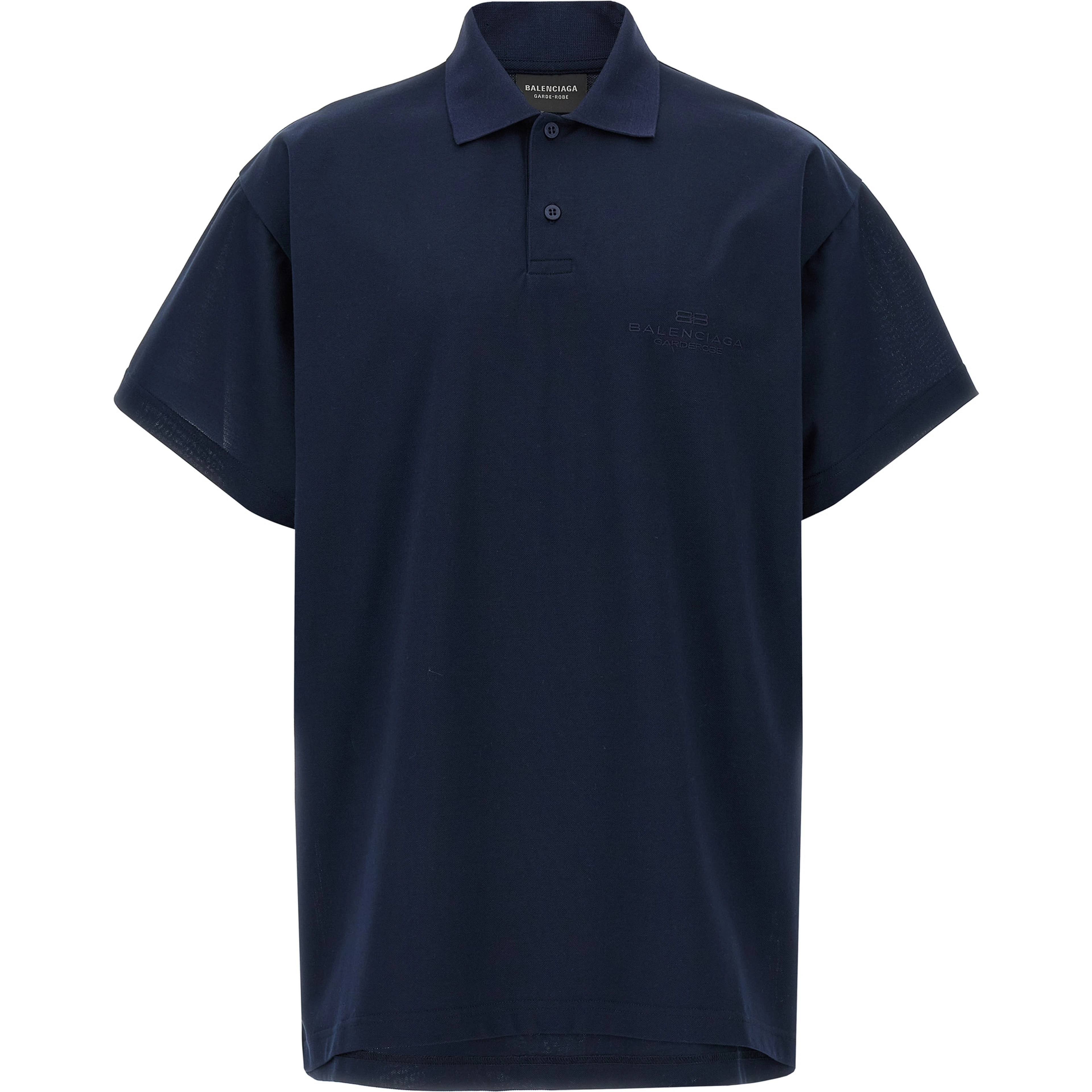 Blue Cotton Polo Shirt