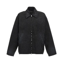 Black Cotton Full-Length Jacket