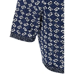 Blue Viscose T-Shirt