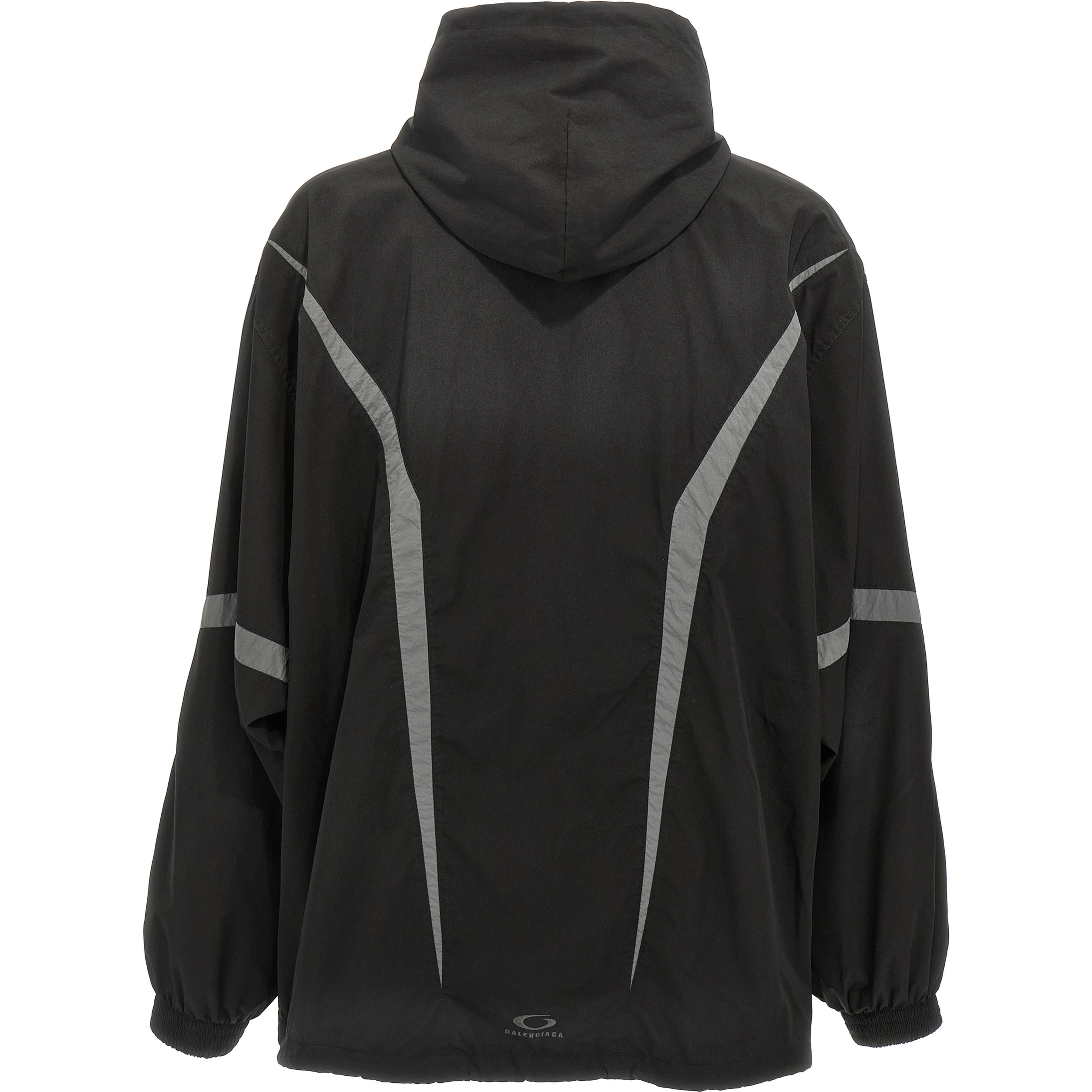 Black Polyester Shell Jacket