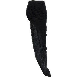 Black Cotton Mini Skirt
