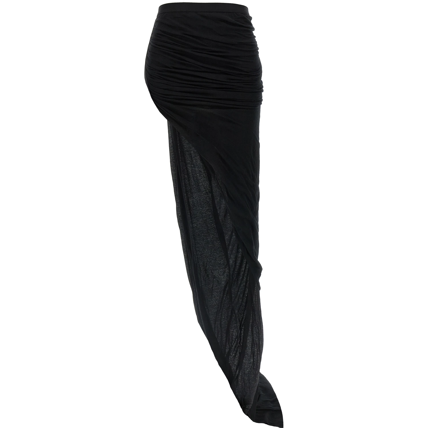 Black Cotton Mini Skirt