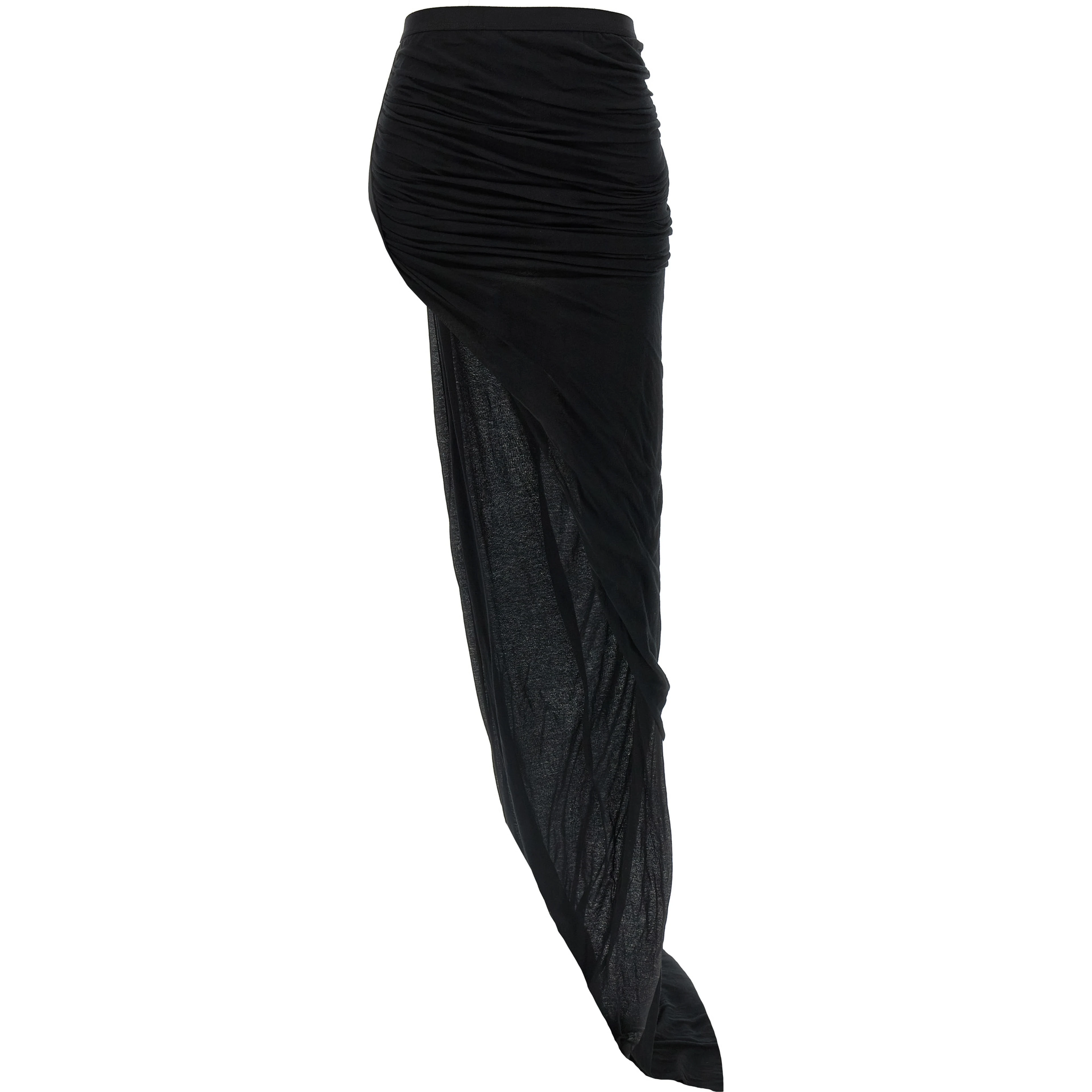 Black Cotton Mini Skirt