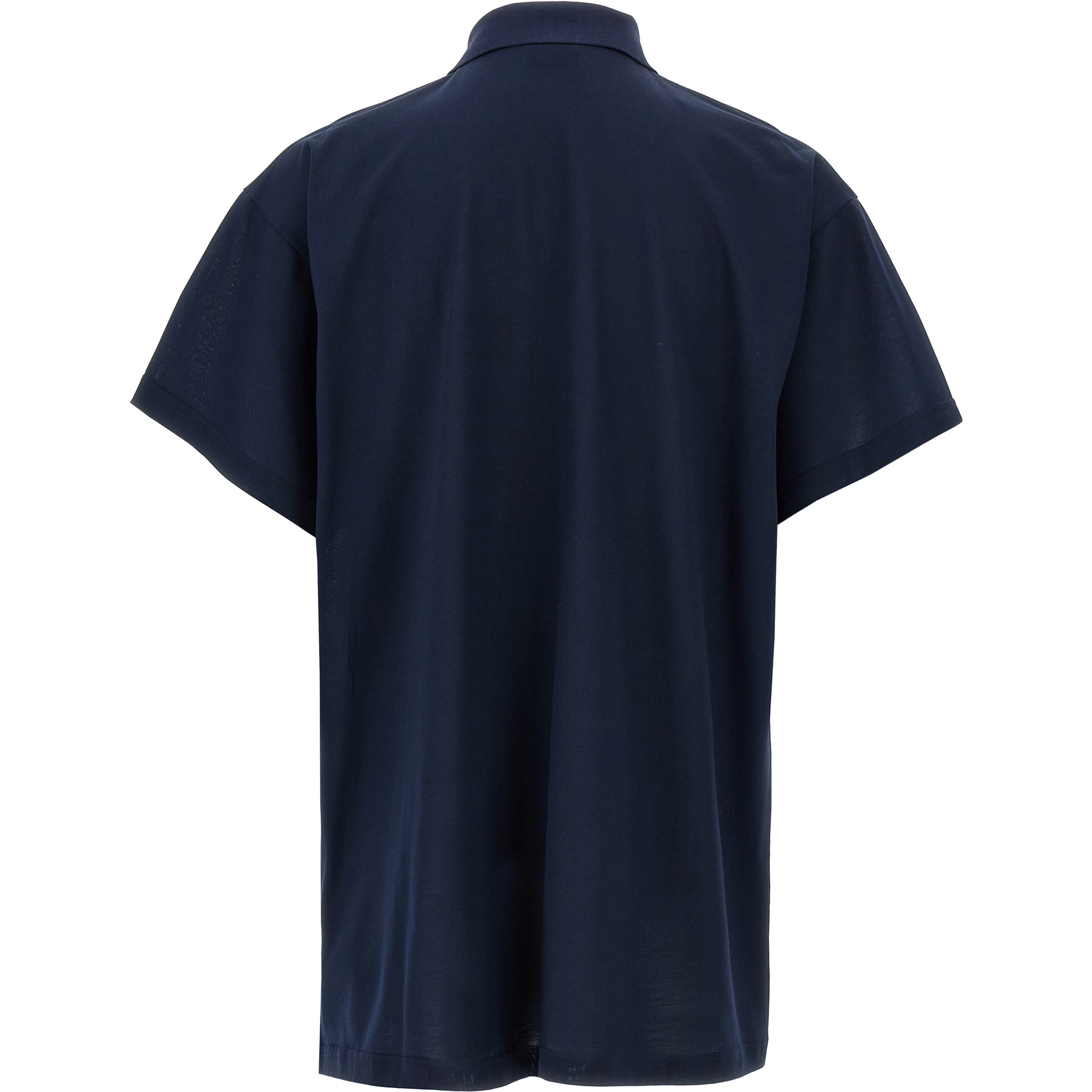 Blue Cotton Polo Shirt