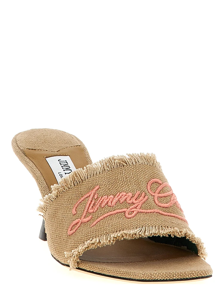 Beige Textile Platform Sandals alternative