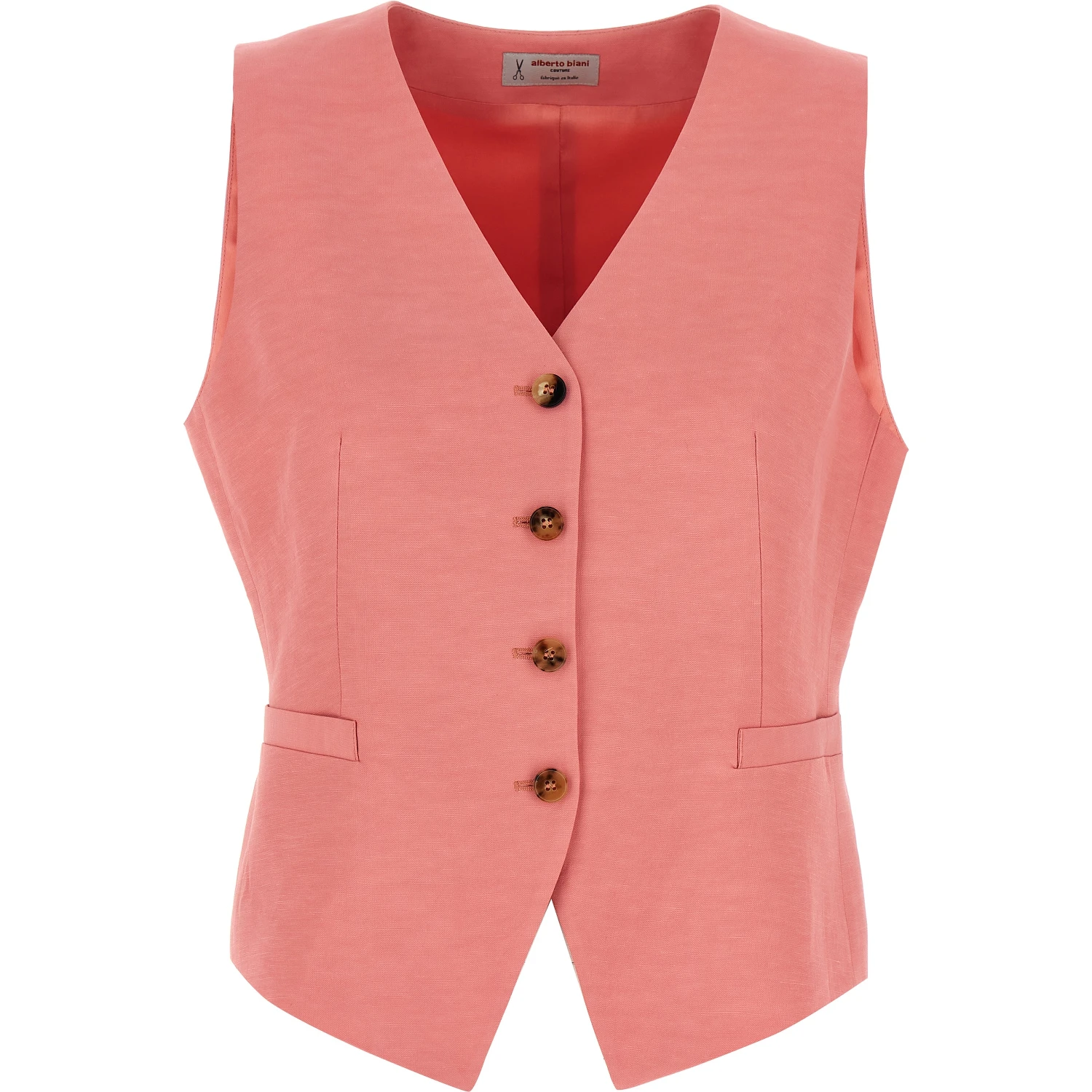 Multicolor Viscose Sleeveless Jacket
