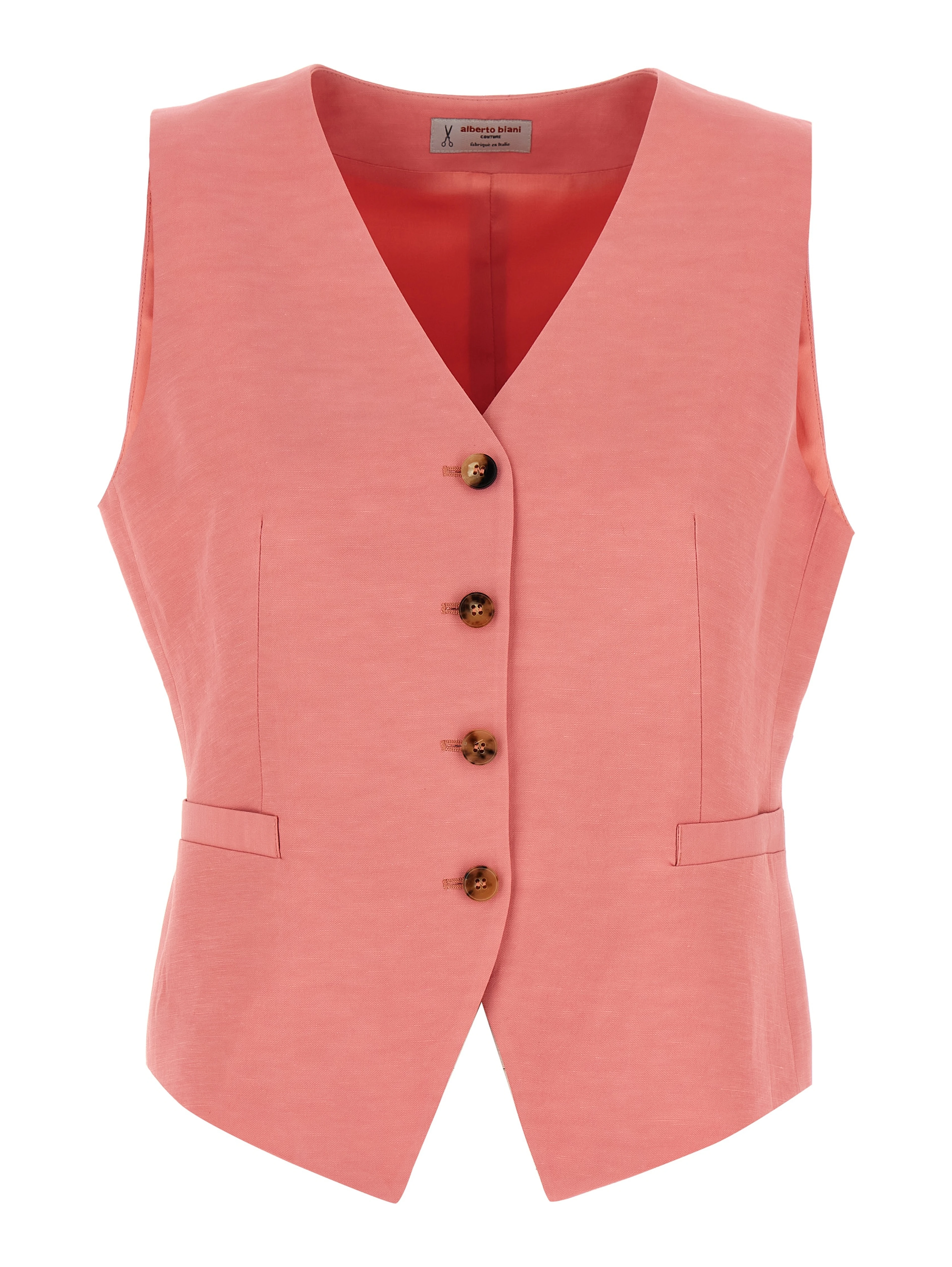 Multicolor Viscose Sleeveless Jacket