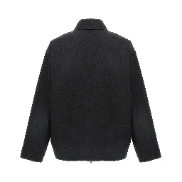 Black Cotton Full-Length Jacket