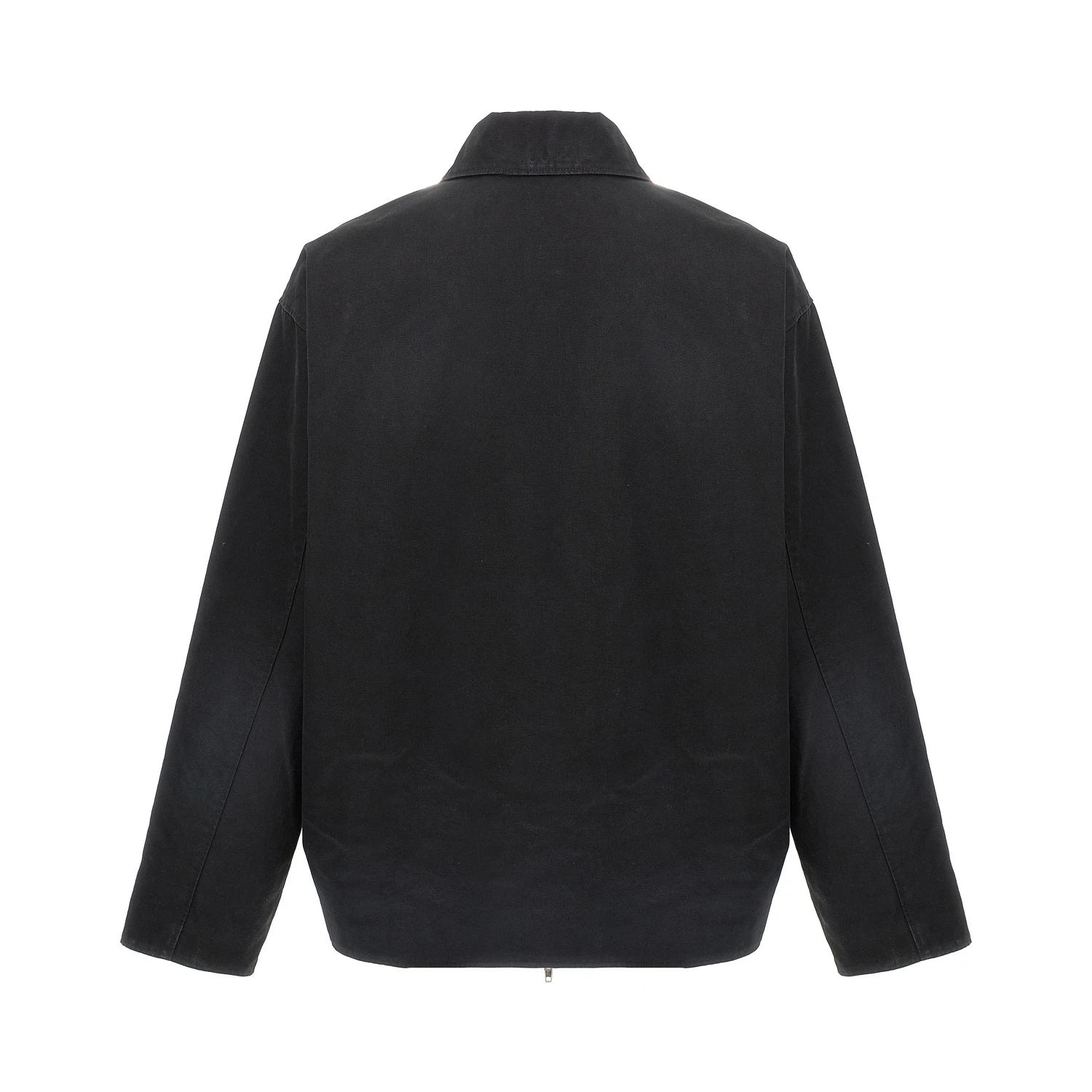 Black Cotton Full-Length Jacket