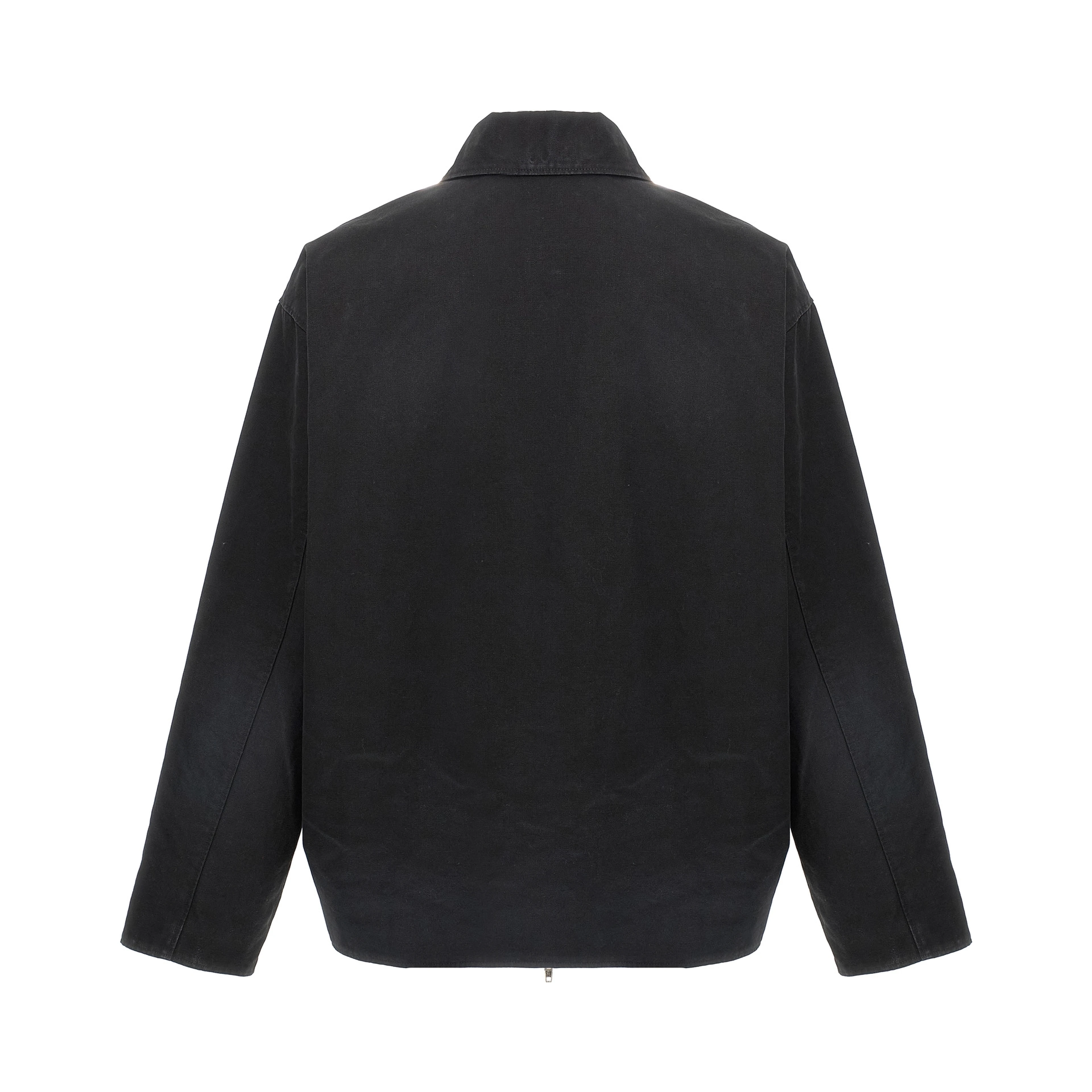 Black Cotton Full-Length Jacket