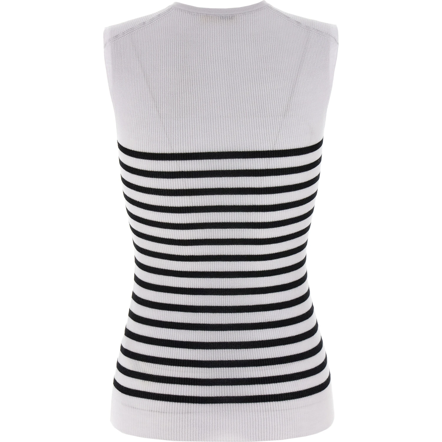 Bicolor Wool Sleeveles T-Shirt