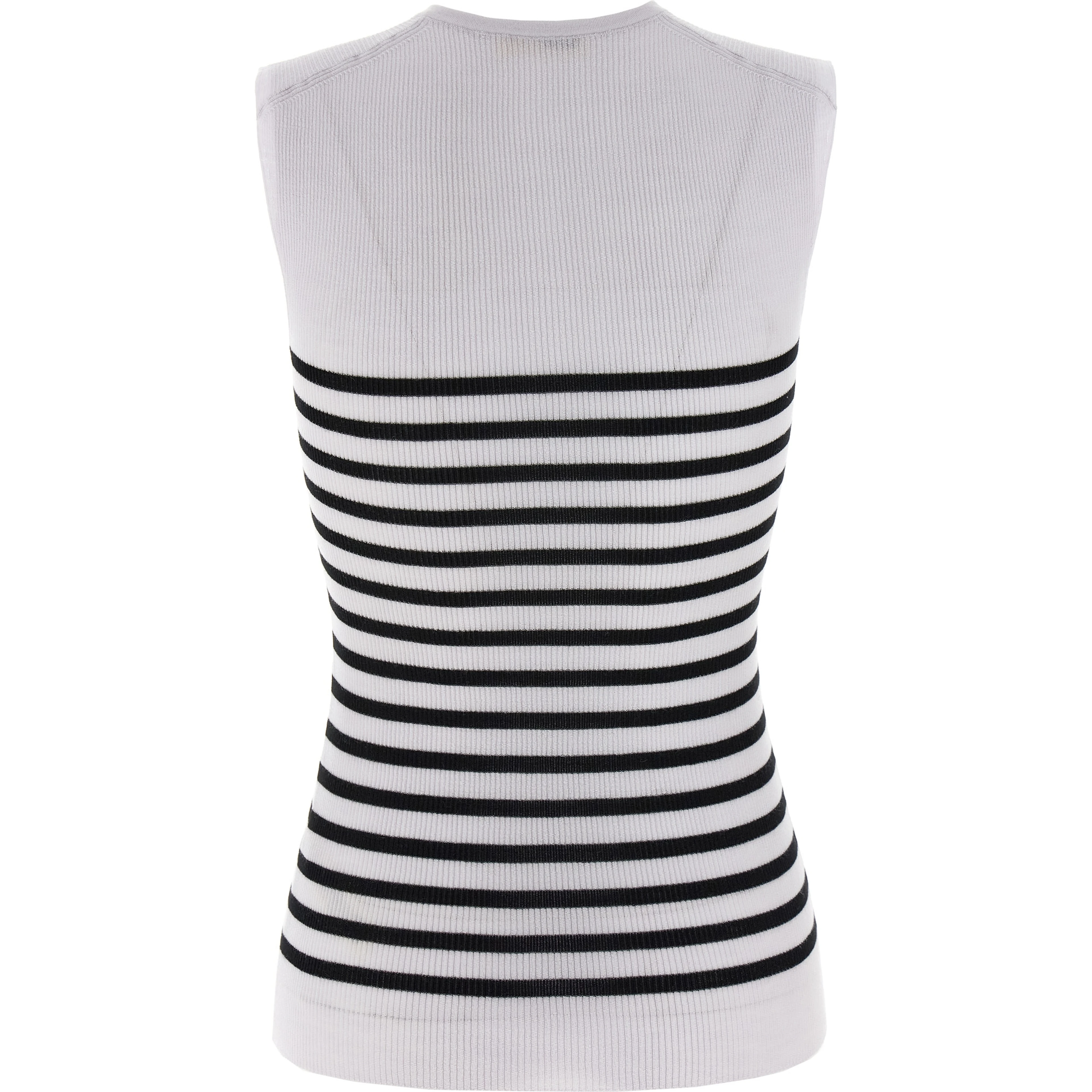 Bicolor Wool Sleeveles T-Shirt