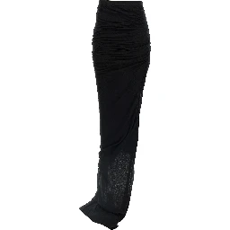Black Cotton Mini Skirt