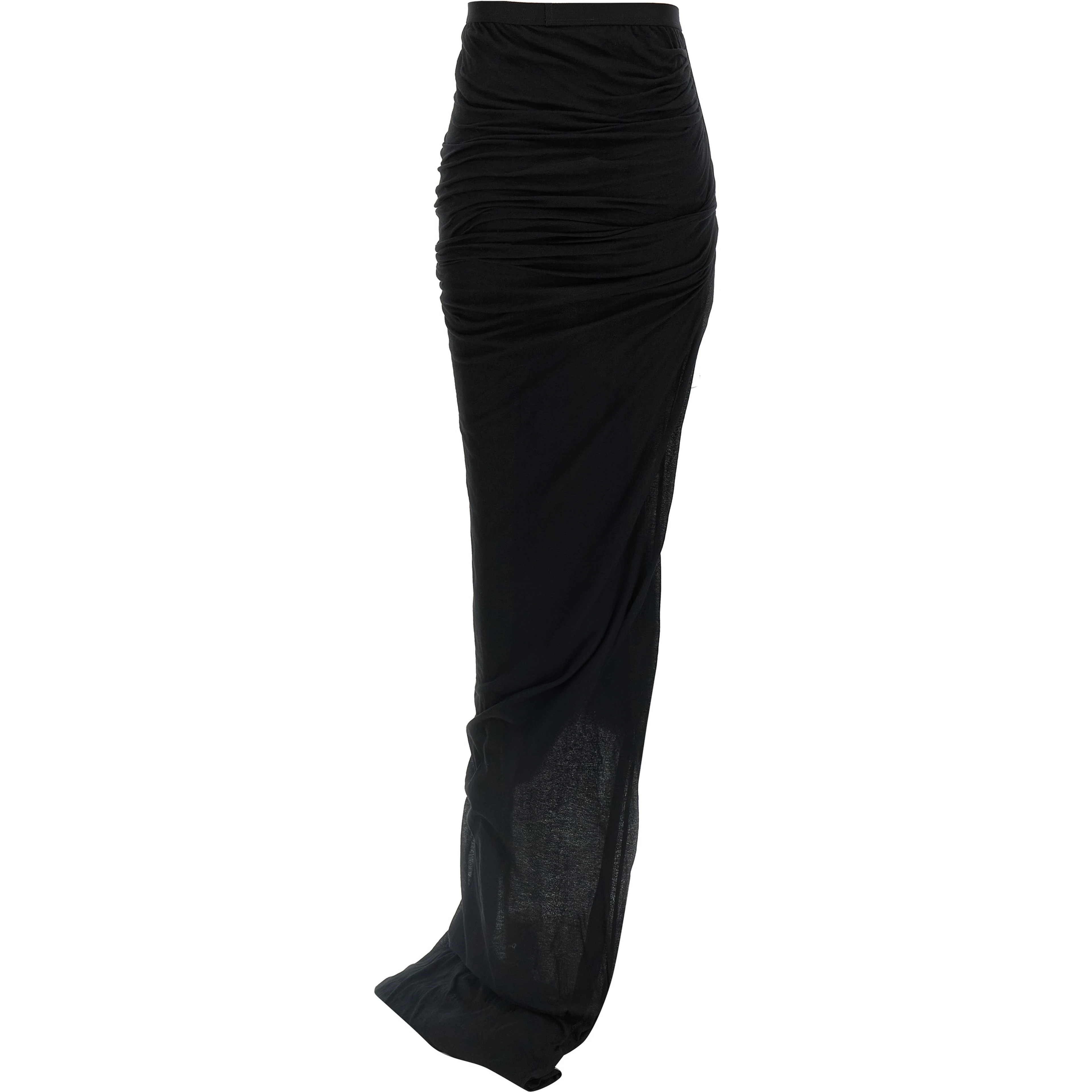 Black Cotton Mini Skirt