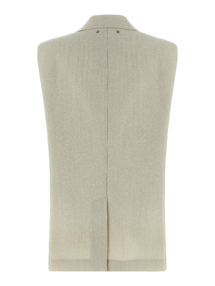 Beige Virgin Wool Sleeveless Jacket alternative