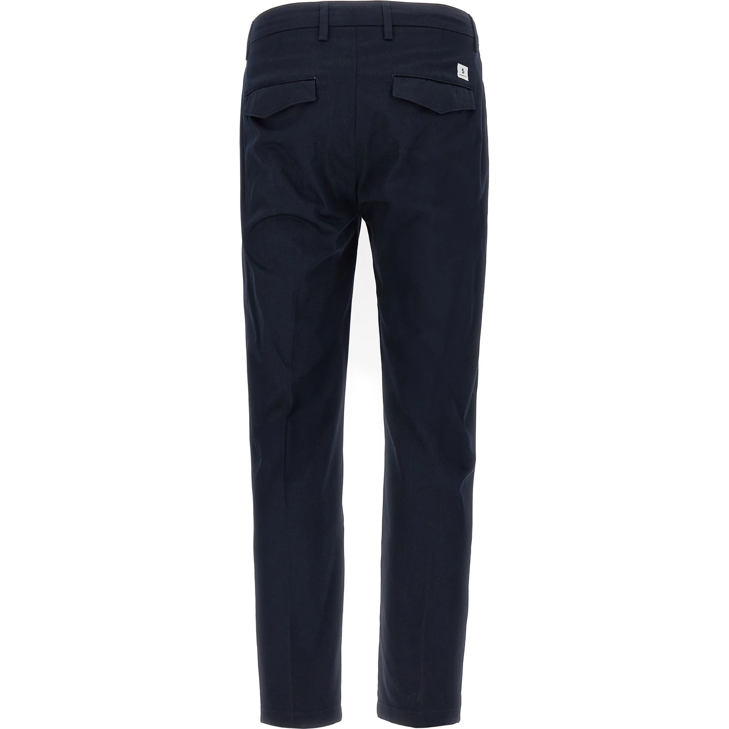 Blue Cotton Cropped Pants