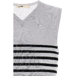 Bicolor Wool Sleeveles T-Shirt