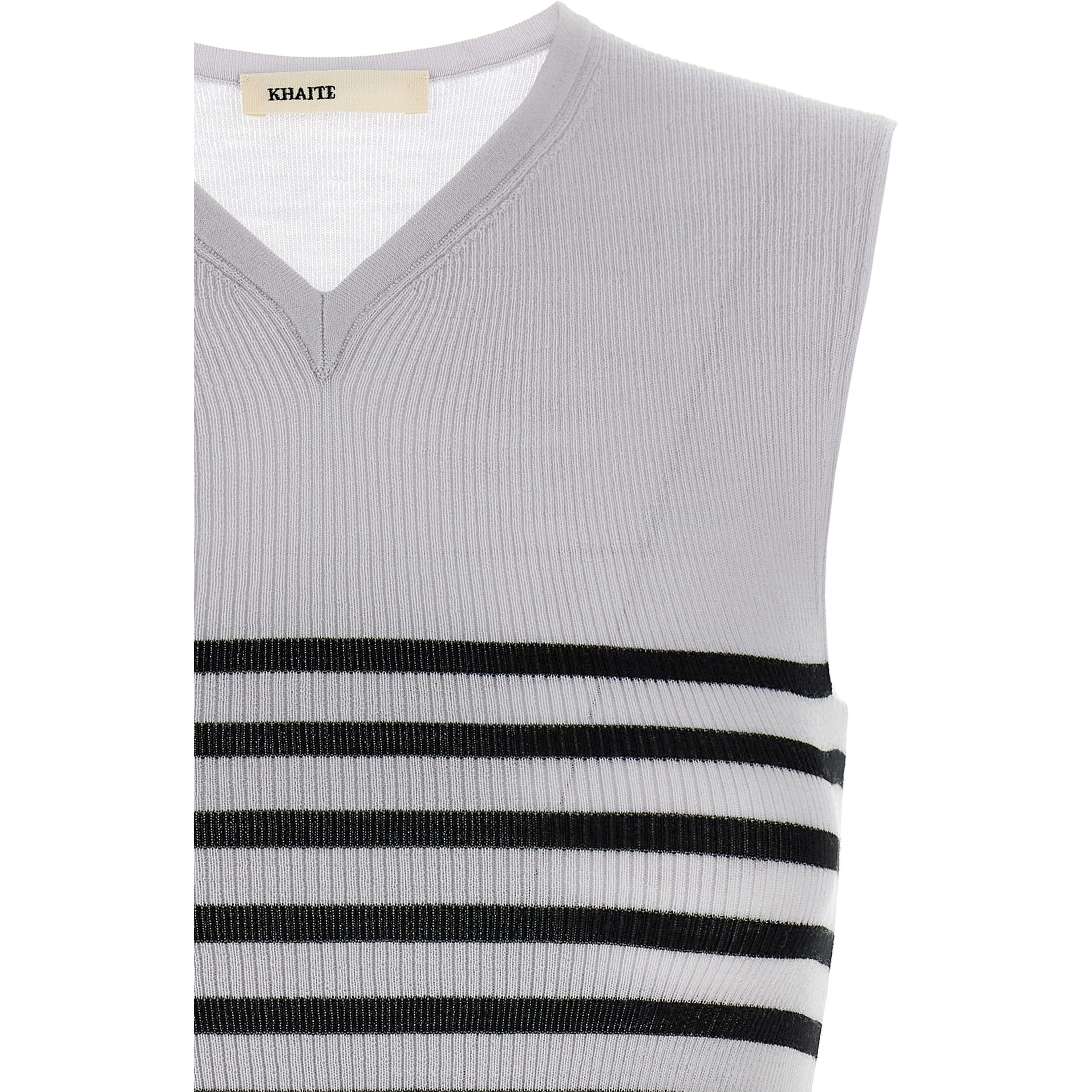 Bicolor Wool Sleeveles T-Shirt