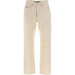 Beige Cotton Jeans Denim