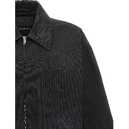 Black Cotton Full-Length Jacket