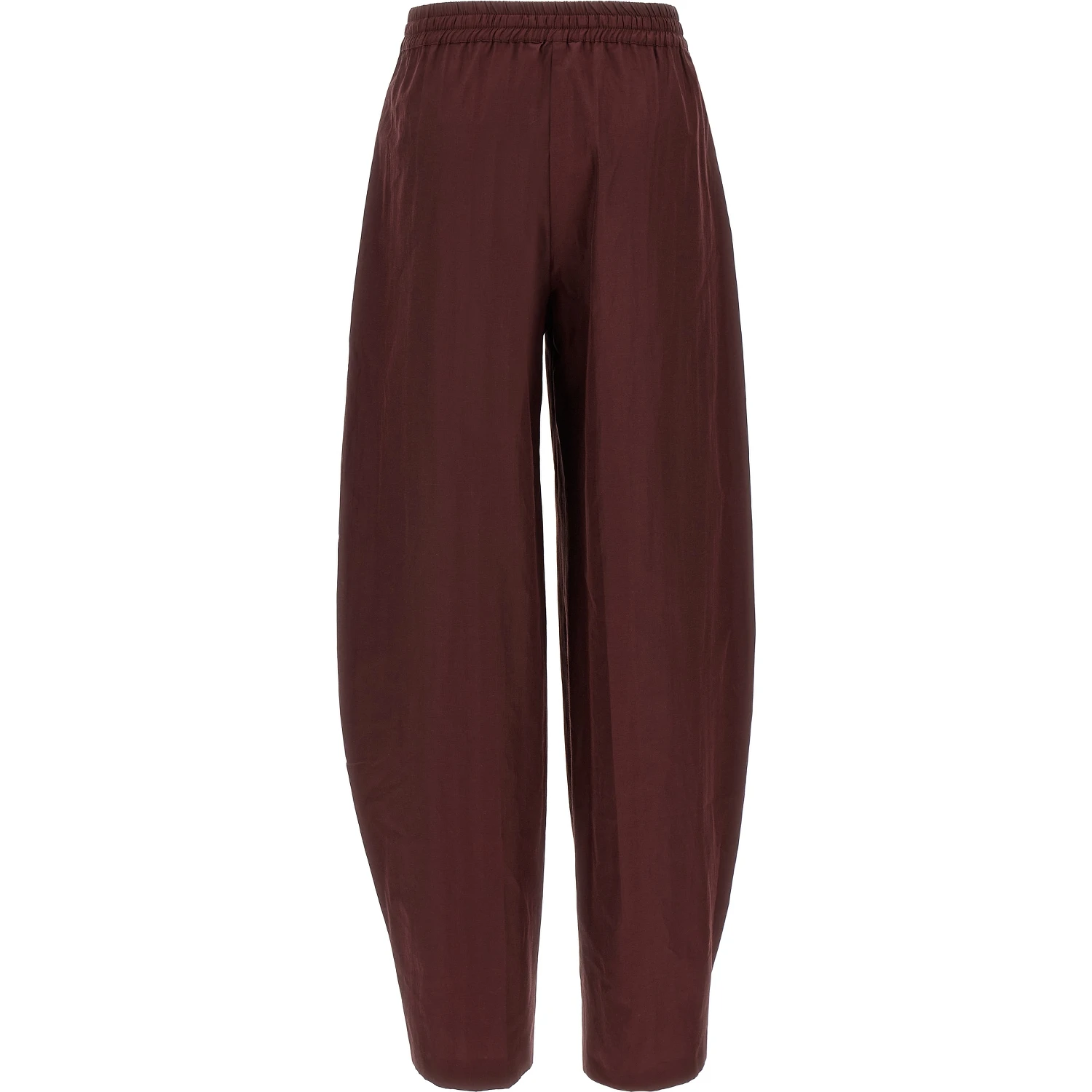 Bordeaux Polyester Casual Pants