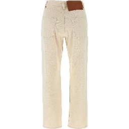 Beige Cotton Jeans Denim