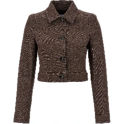Brown Cotton Blazer