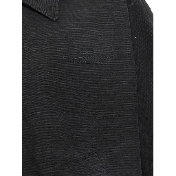 Black Cotton Full-Length Jacket