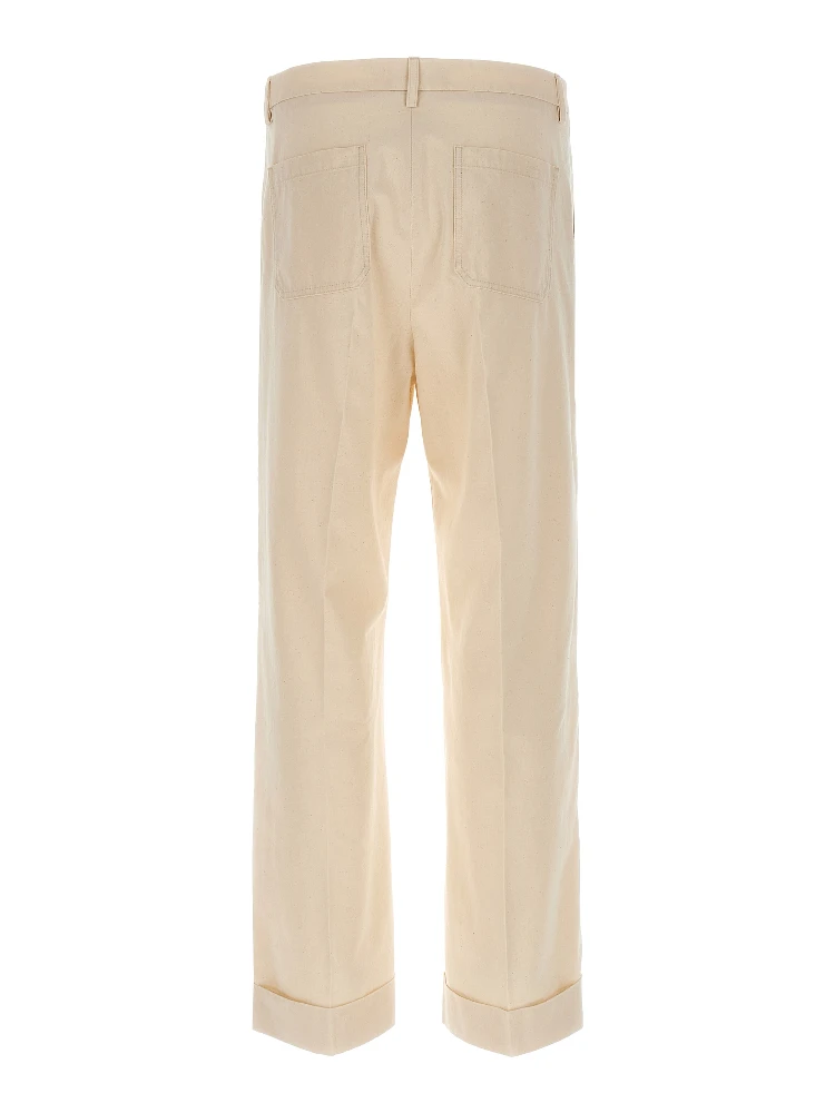 Beige Cotton Casual Pants alternative
