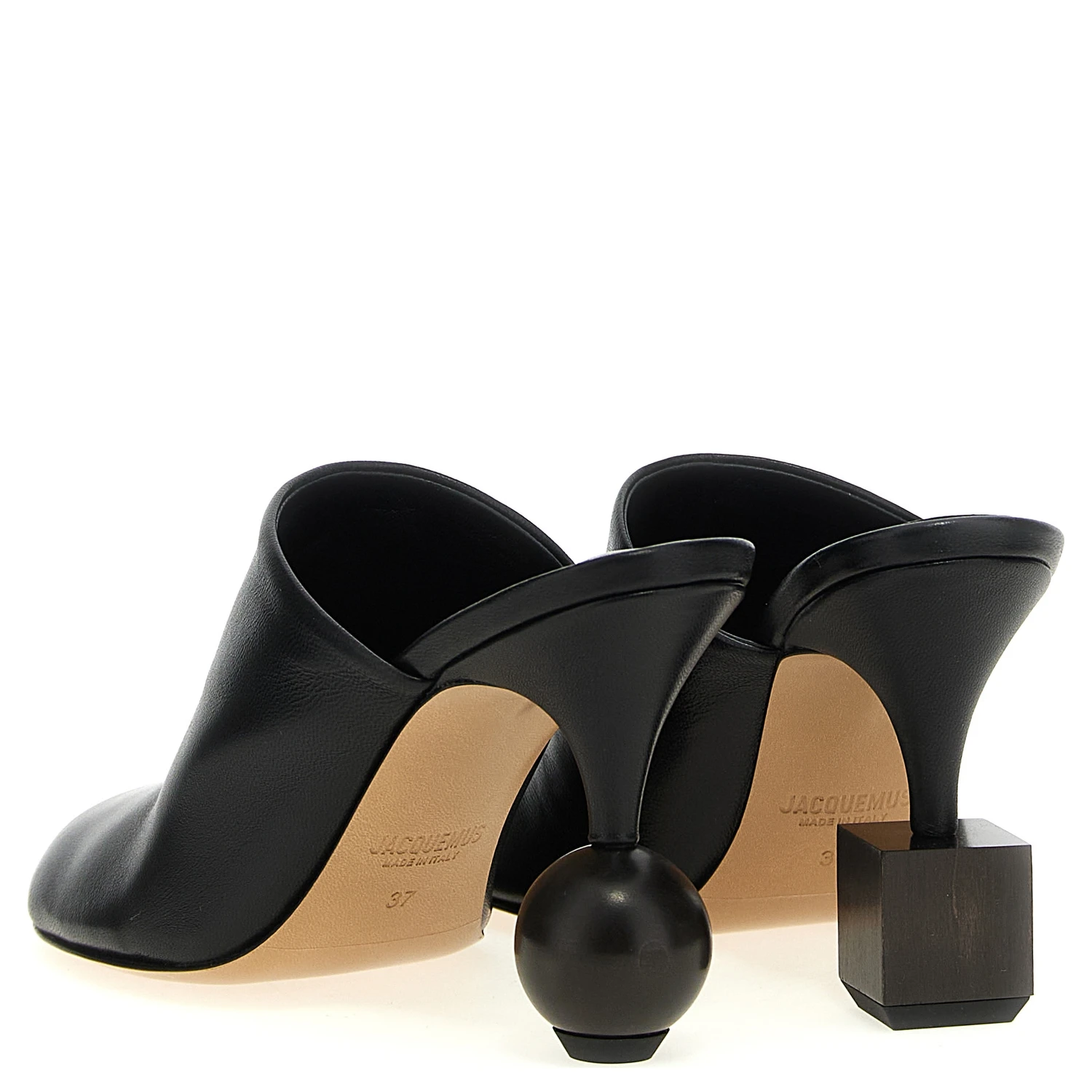 Black Lamb Leather High Heel Pumps