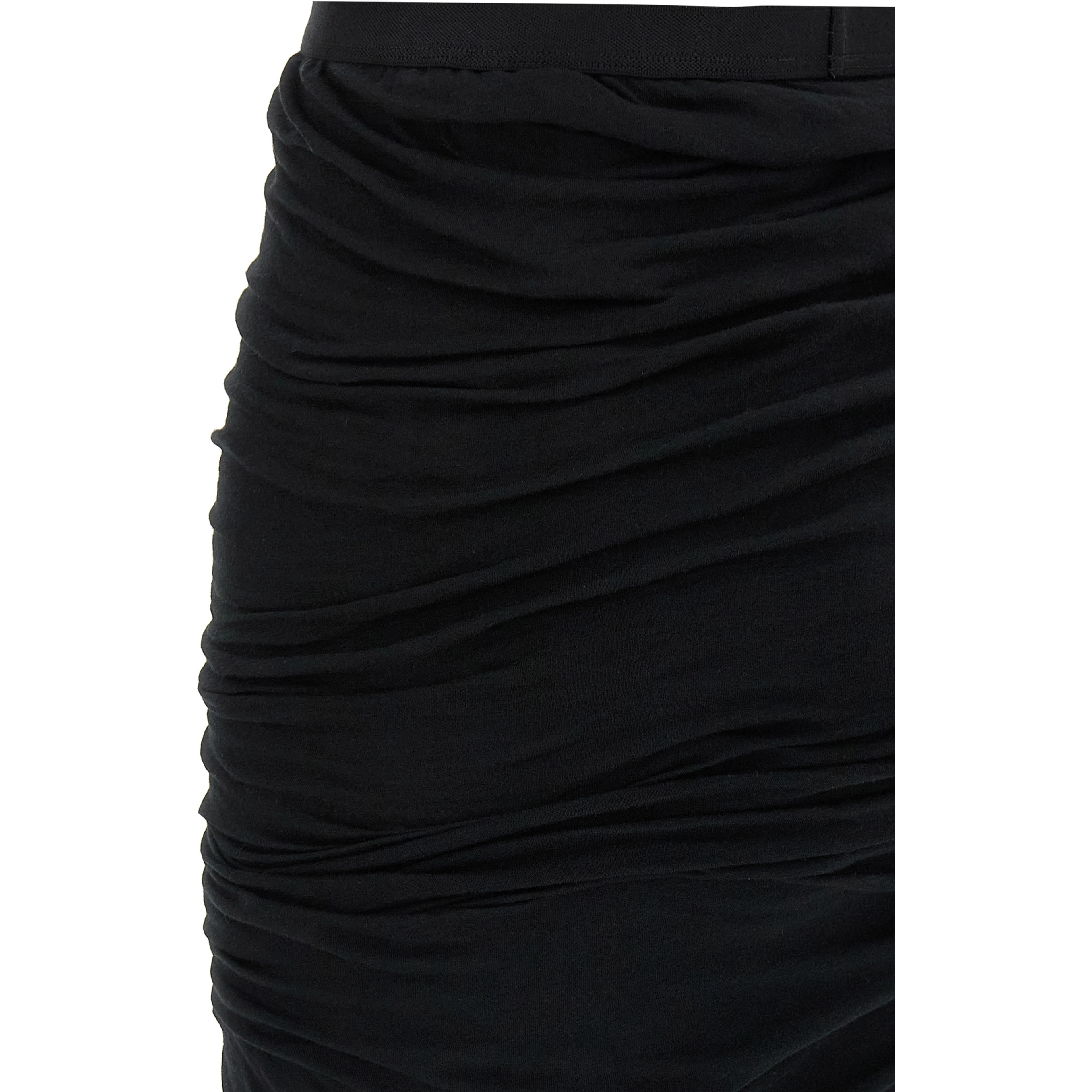 Black Cotton Mini Skirt