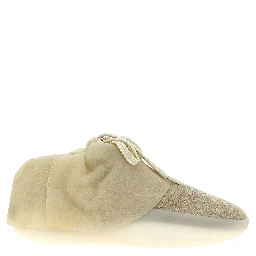 Beige Leather Sneakers