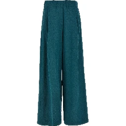 Bicolor Wool Casual Pants