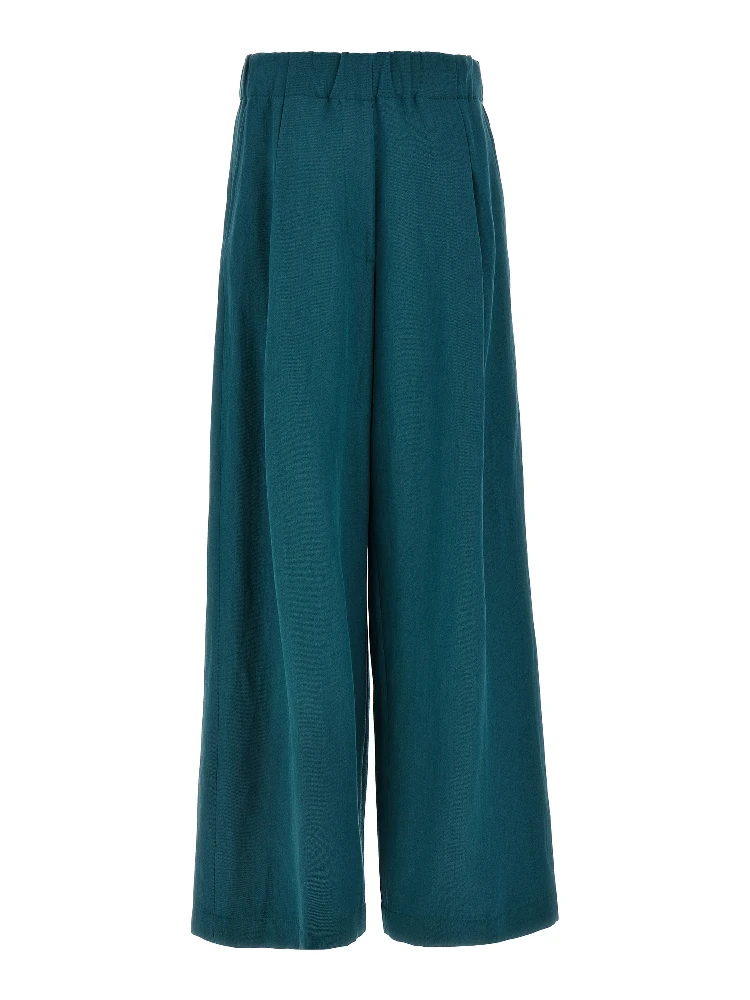 Bicolor Wool Casual Pants