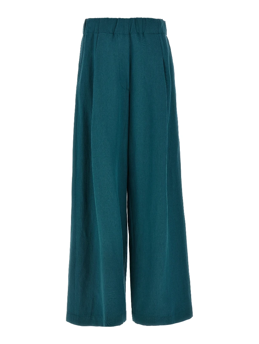 Bicolor Wool Casual Pants