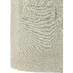 Beige Virgin Wool Sleeveless Jacket