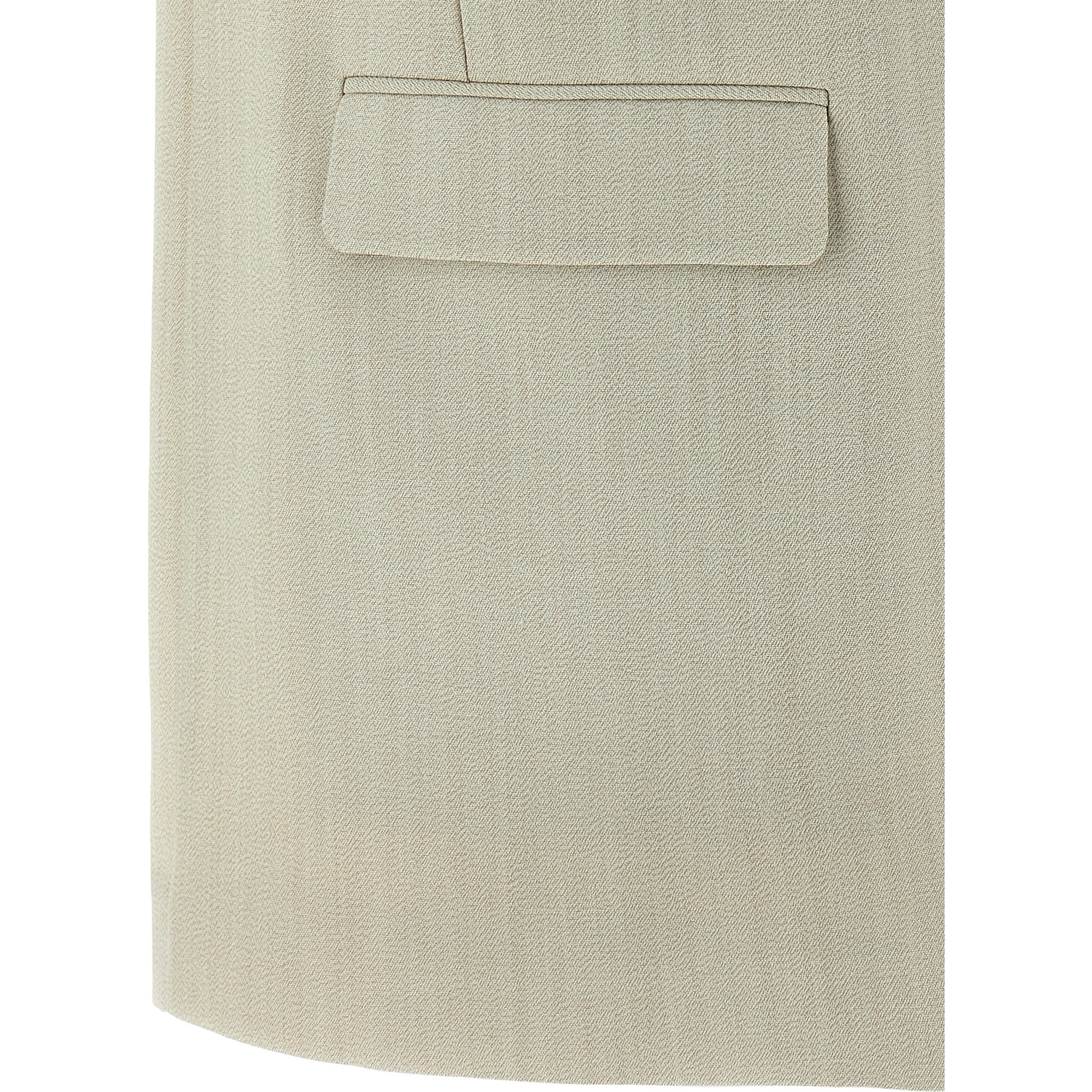 Beige Virgin Wool Sleeveless Jacket